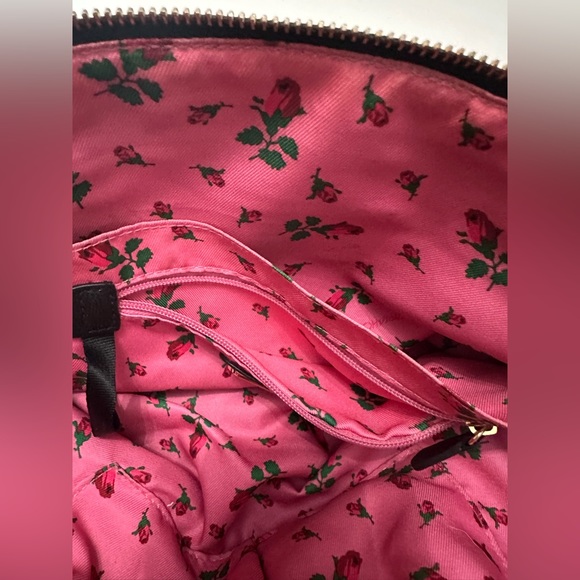 Betsey Johnson mega bow bag - black, off-white, gold detail - Picture 4 of 5